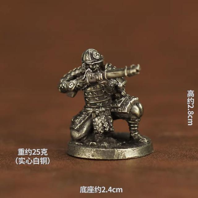 New Metal Chess Piece Samurai Ninja Ancient Soldier Model Toy Desktop Game Gift Display Piece Static Figure Collectible Model