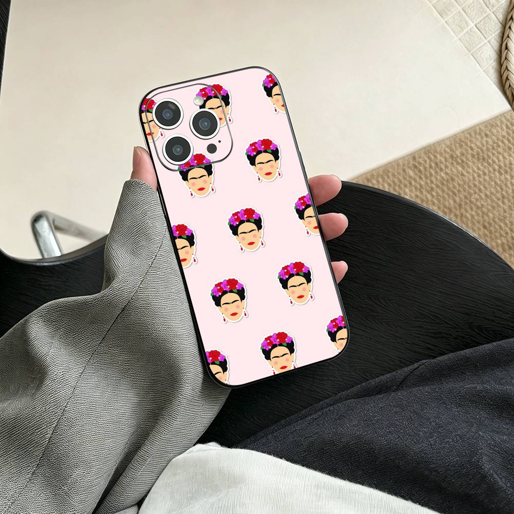 Art F-Fridas K-Kahlo COOL Phone Case For iPhone 17, 16,15,14,13,12,11 Plus,Pro Max, Others Soft Black Cover