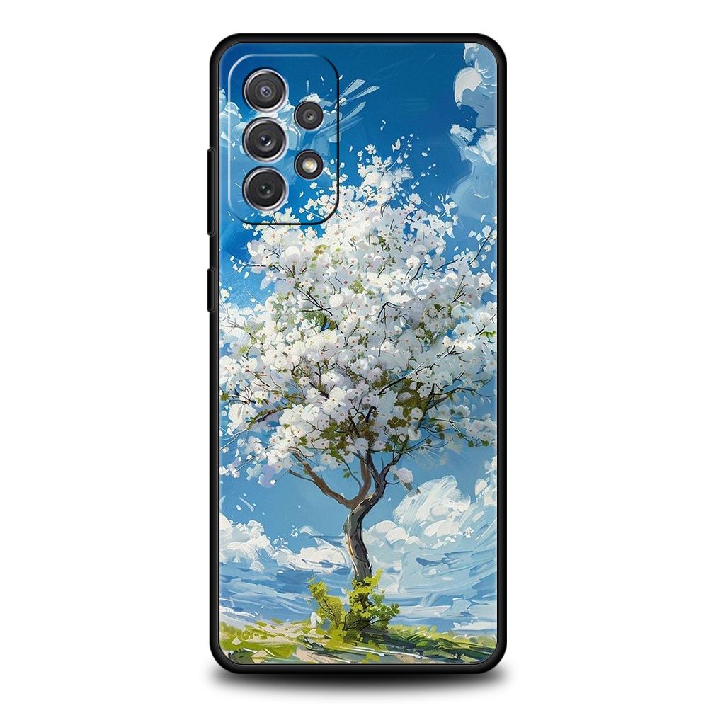 Oil Painting Of Flowers Phone Case For Samsung Galaxy A15 A13 A35 A55 A51 A71 A41 A31 A21S A03S A05 A23 A25 A33 A53 A73 5G Cover