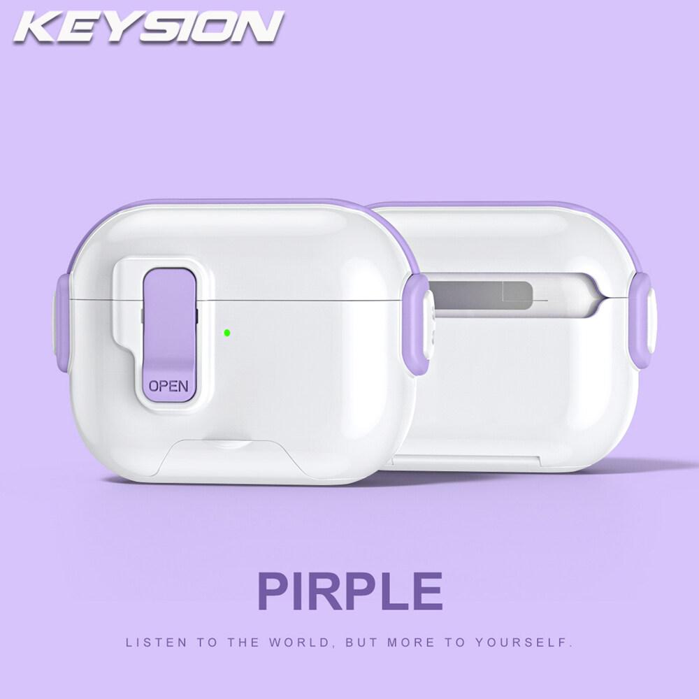 KEYSION Magnetic Automatic Switch Earphone Case for Airpods Pro 3 2 Hidden Phone Stand Shockproof Headphone Cover for AirPods 4