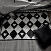 Punk Style Living Room Decoration Dark Carpet Literary Girl Rugs for Bedroom Halloween Gothic Thickened Rug Home Entry Floor Mat