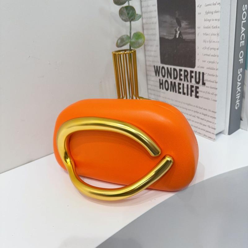 Trendy Classic Round Box Clutch Bag Dinner Bag Acrylic Bag Retro Metal Handle Shoulder Crossbody