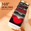Tazza da caffè da 532 ml a tema Halloween thermos a scatto con cordino bicchiere da caffè con coperchio a scatto tazza da viaggio con cordino intrecciato tazza con coperchio a scatto a prova di perdite tazza portatile da auto