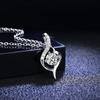 Luxury PT950 Platinum Clavicle Necklace With GRA Certified 0.5 Carat Moissanite Diamond Pendant Wedding Jewelry for Women
