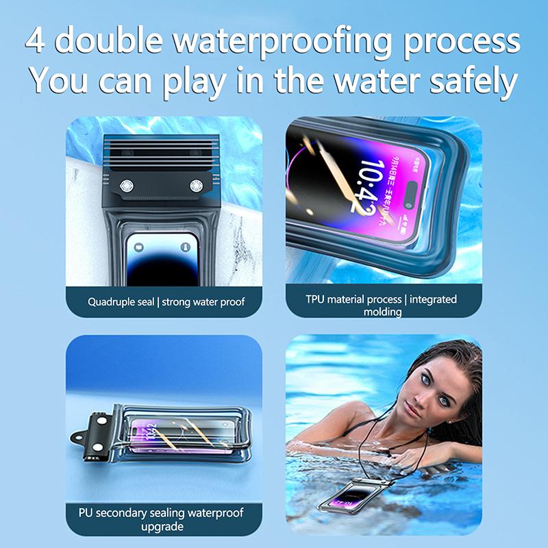 

Transparent Waterproof Phone Case Touch Screen Sealed Bag Swimming Diving Phone Cover A3