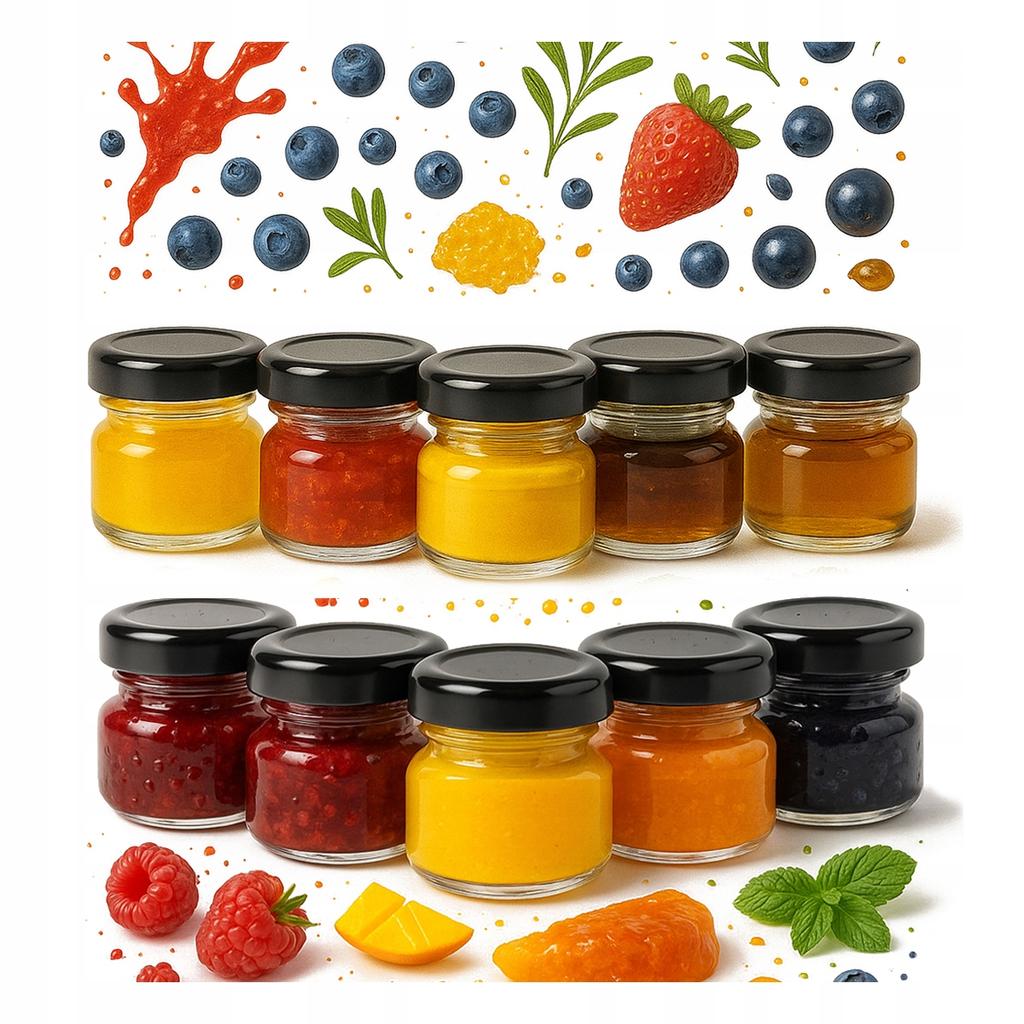 100x JAR 30ML WITH A LID HONEY JAM SPICES HERBS GIFT WEDDING