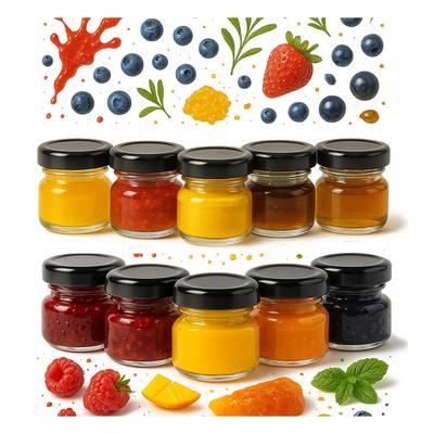 50X Jar Container 30Ml With Screw Cap Honey Jam Spices Wedding Gift Herbs
