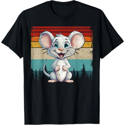 Mouse Vintage Distressed Retro Style Cool Mouse T-Shirt