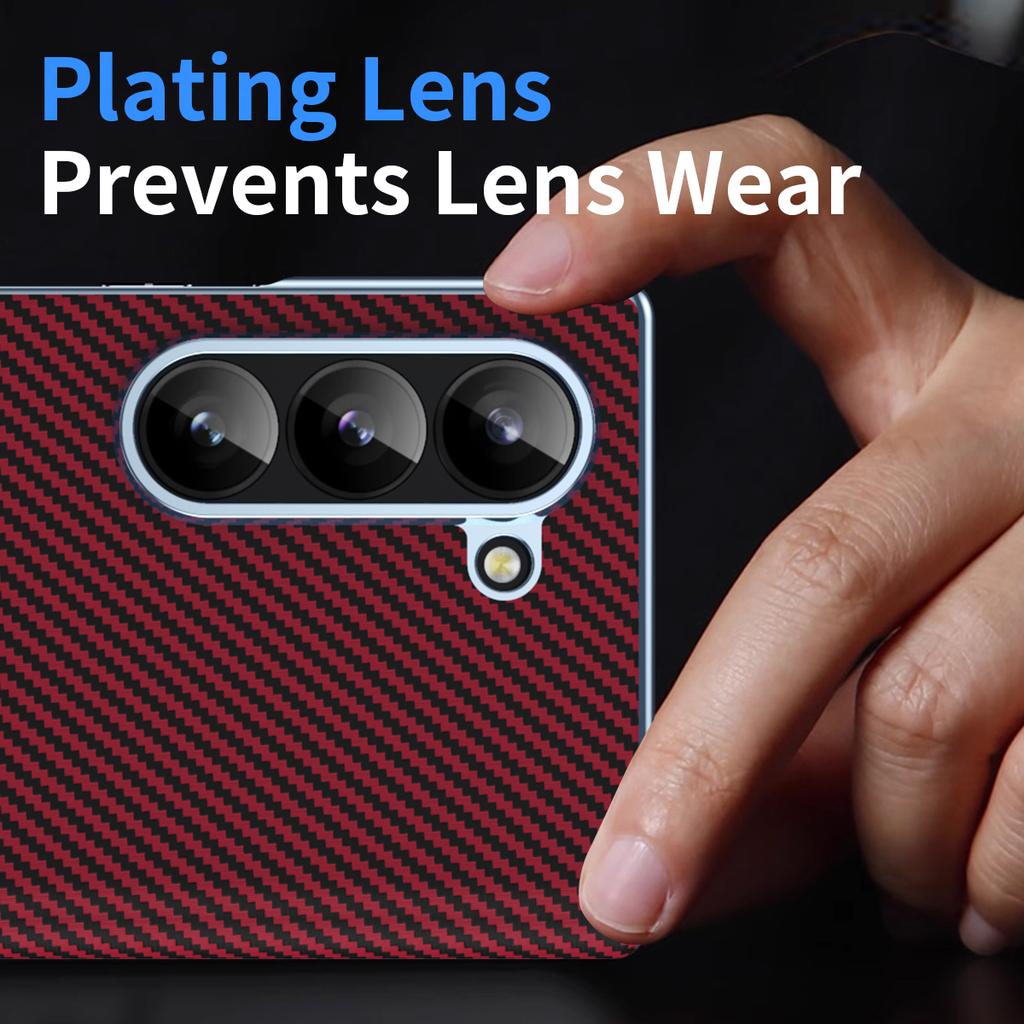 For Samsung Galaxy Z Fold6 5G Case Leather+PC Phone Cover with Hinge Protection