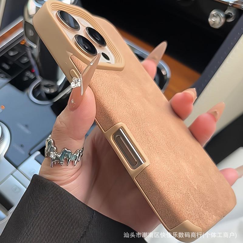 Retro leather matte for iPhoneXS Apple 11/12/13/14/15/16/17ProMAX case
