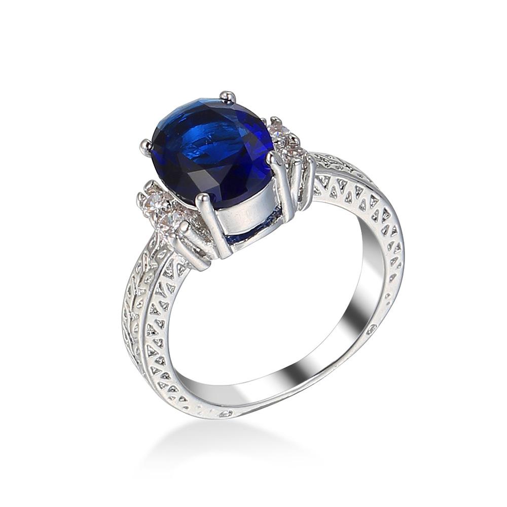 

Ювелирное кольцо SODROV с синим цирконом для свадьбы и помолвки 6