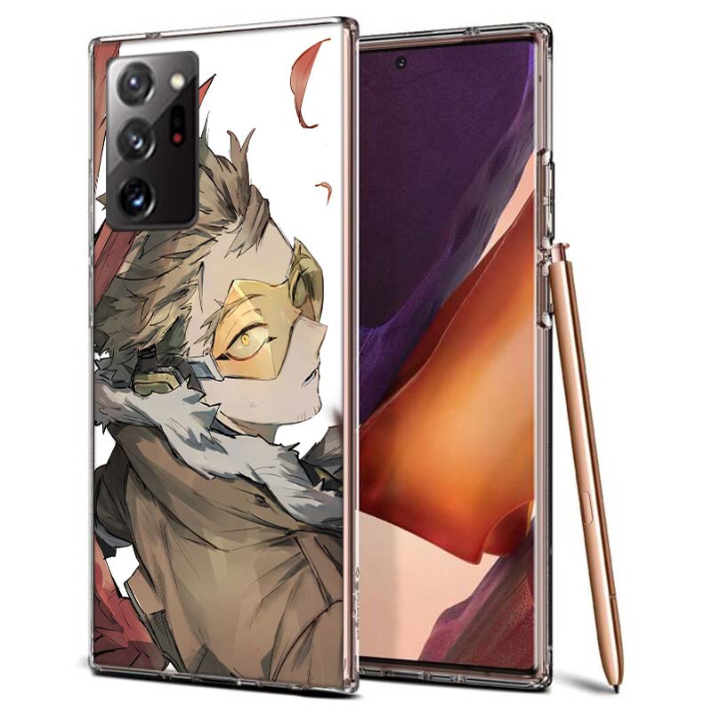Anime MHA Hawks BNHA Phone Case for Samsung A55 A35 A25 A15 A07 A05S A16 A17 A26 A36 A37 A56 A57 Galaxy Note 20 10 A50S A71 A51