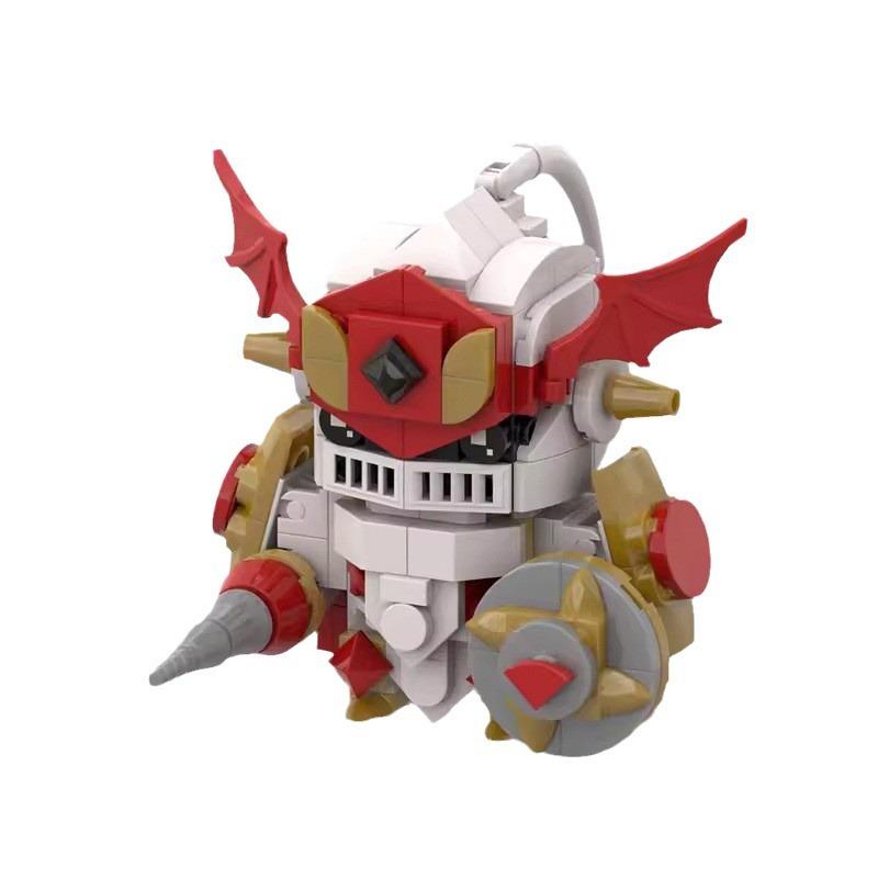Building Block Compatible, Red Lotus Knight Beast, Royal Knight, Square Head Boy, Assembled Building Block Doll Model