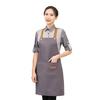 Vanntett forkle for menn kvinner justerbar lengde knyting i midjen flerlommet forkle for kjøkken grill restaurant bar kafé skjønnhetssalong neglestudio uniformer