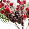Christmas Decoration Artificial Plant Pine Branch Christmas Tree Pendants Xmas Circle Ornaments New Year Home Party Supplies