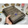 Book of Shadows Vintage Leather Journal Grimoire Journal with Handmade Deckle Edge Paper Gifts for Men and Women
