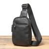 Leather Shoulder Bag, New Top Layer Cowhide Crossbody Bag, Casual Chest Bag, Men's Portable Multifunctional Bag