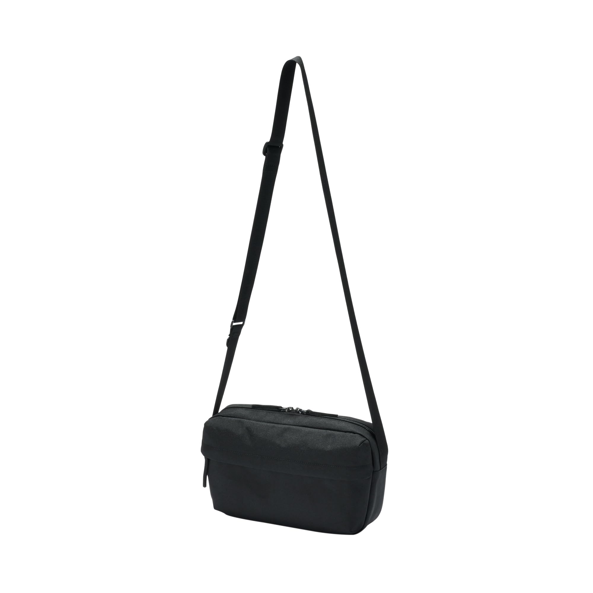 

MUJI Recycled Polyester Shoulder Bag with Back Black Water-Repellent Pocket, Unisex, Adult, EFD12A6S,