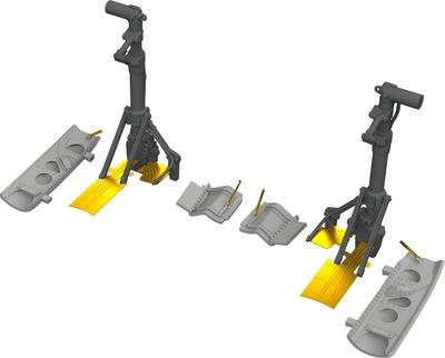 eduard Brassin Series Warhawk Main Landing Gear and Cover Set Eduard Plastic Model Parts EDU6481192 1/48 Curtiss-Wright P-40K (for Models) (Aircraft)
