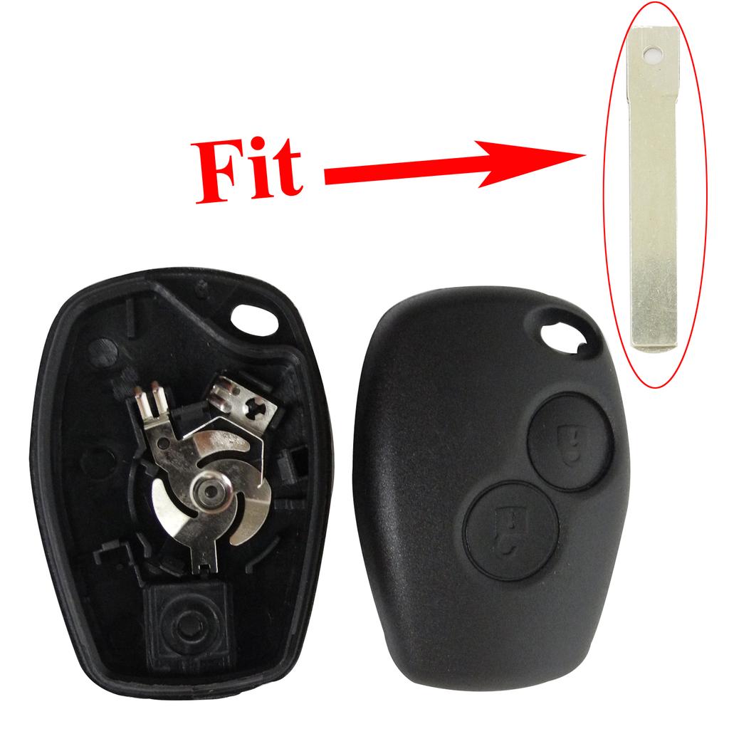 jingyuqin 2 Buttons Car Key Shell For Renault Dacia Modus Clio 3 Twingo Kangoo 2 Remote Fob Case