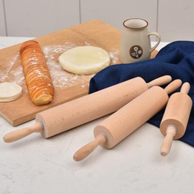 2 STÜCK Holz Backwerkzeug Kinder Mini Nudelholz Lackfrei Kleine Größe Nudelholz Rollstab Haushalt Teigroller für Knödel