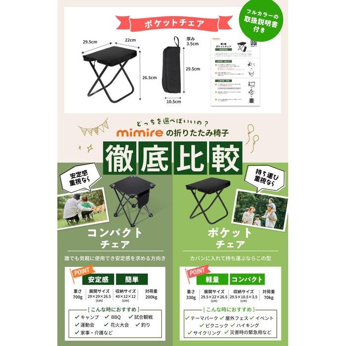 [Sho George's Setagaya Base] Folding Chair Lightweight Compact Chair (2 Black)