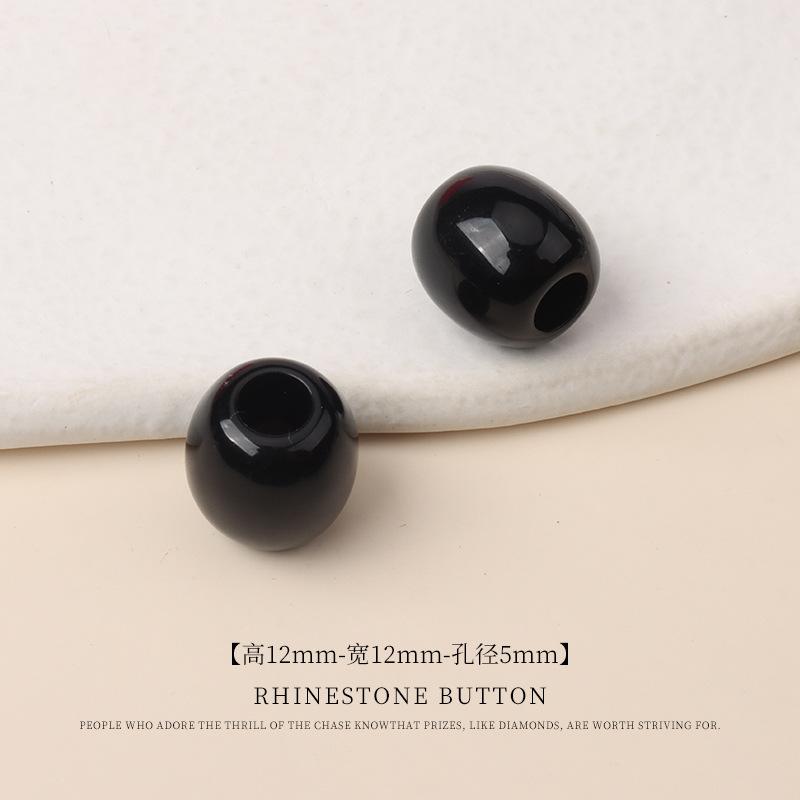 5 ks Akrylové Dvoubarevné Korálky do Kbelíku s Velkým Otvorem Ručně Vyráběné Korálkové Šperky Korálky Plavky Sukně Tkaničky do Bot Dekorativní Kulatá Korálková Spona