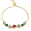 Jewellery Set for Women American Diamond Combo of Necklace Set with Earrings, Bracelet and Ring for Girls and Women