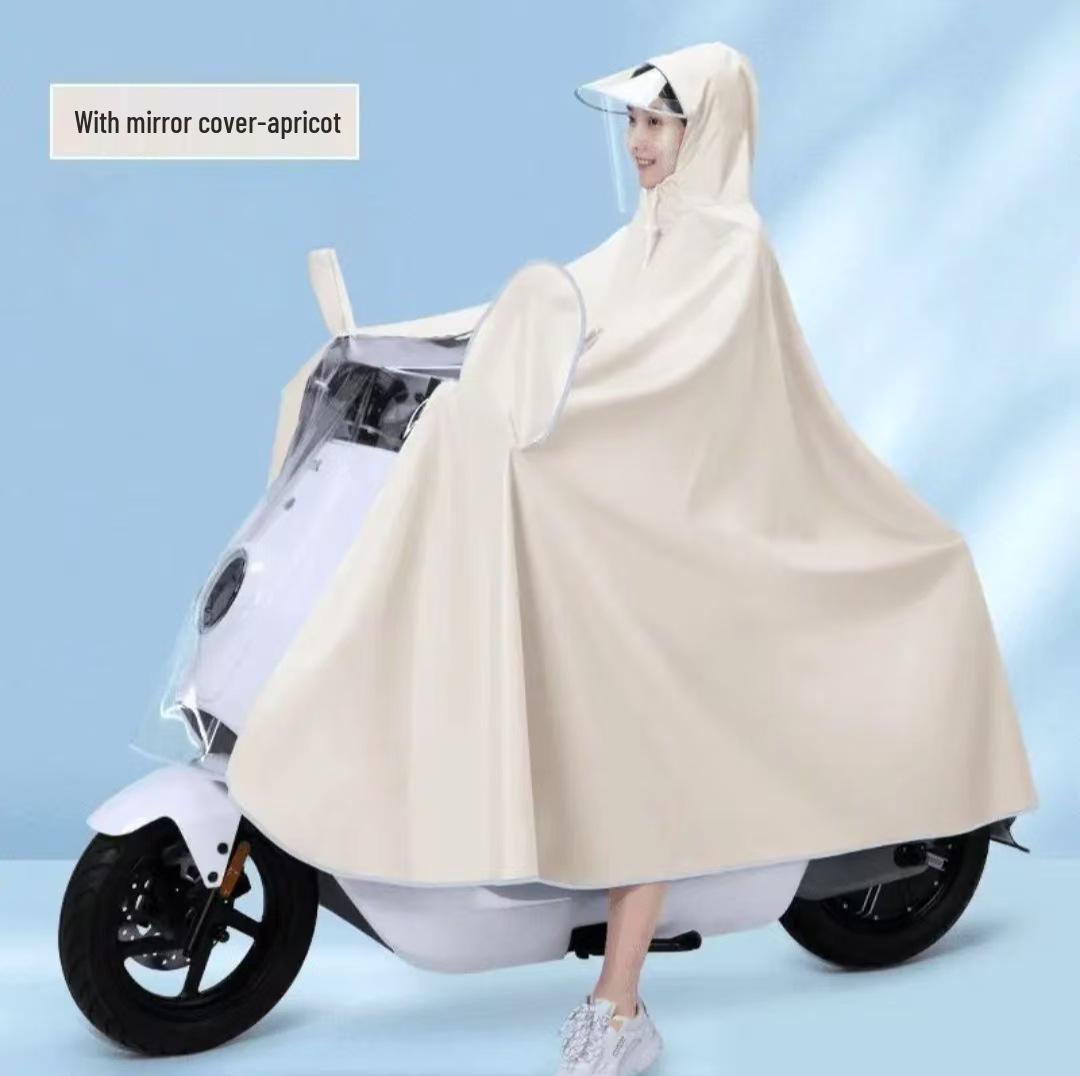 

Женский электрический велосипедный дождевик-пончо - Плотный, длинный и водонепроницаемый для мотоцикла/велосипеда