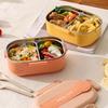 Stainless Steel Divides Food Container 3/4 Grids Food Storage Crisper Insulation Lunch Box  Outdoor