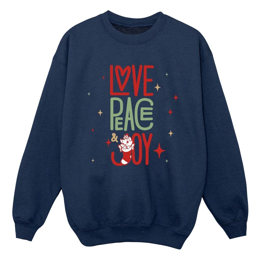 Disney Boys The Aristocats Marie Love Peace Joy Sweatshirt