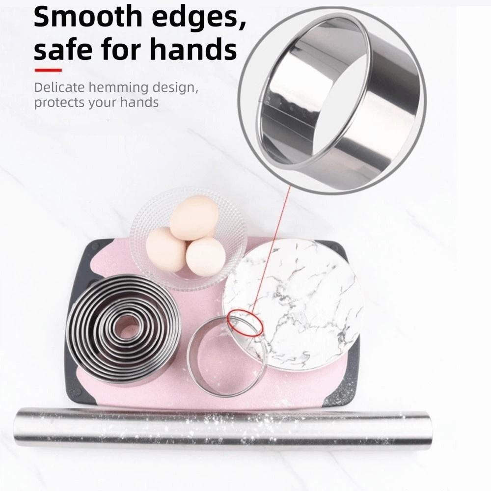 5 Stück abgestufte Größen Keksform Set Rundes Gebäck Backen Kreis Ring Backform Kochen