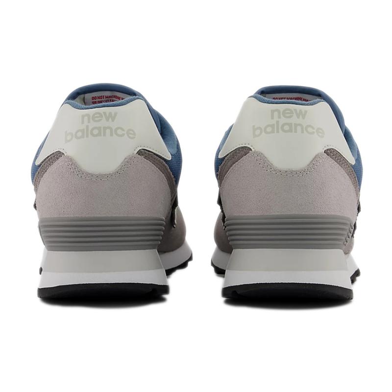 New Balance 574 Grey Navy White Leather Sneakers ML574OW2