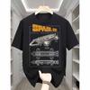 Unisex Casual Printed T-Shirt (Space Eagle Transport Plane Design) — Black Short-sleeved Crew Neck R, Unisex T-Shirt