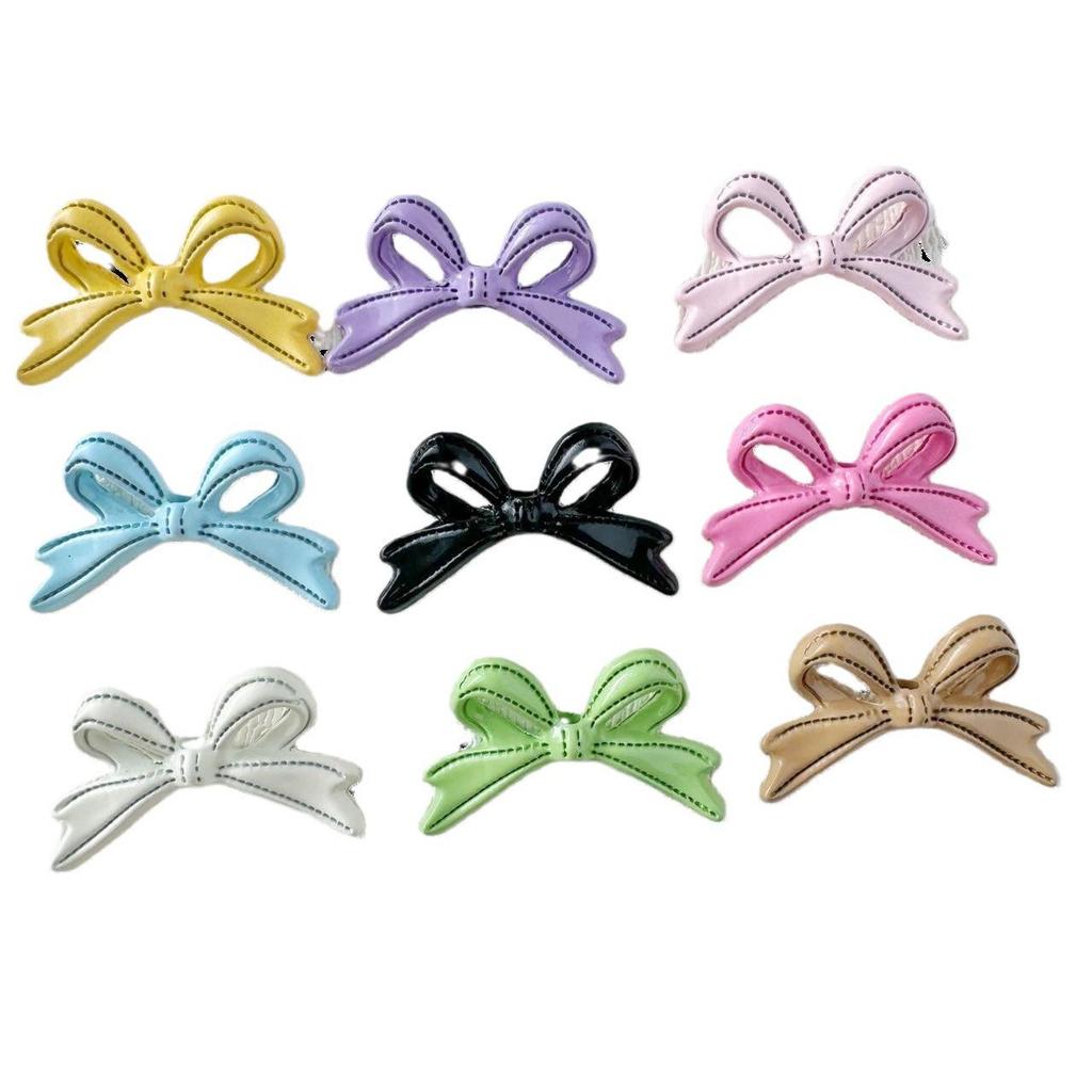 Macaron Color Bow Tie Bead String Necklace & Hair Accessories