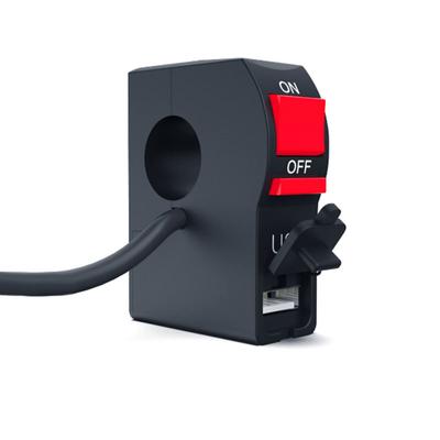 Interruptor universal para guidão de motocicleta, botão liga/desliga com carregador usb e farol