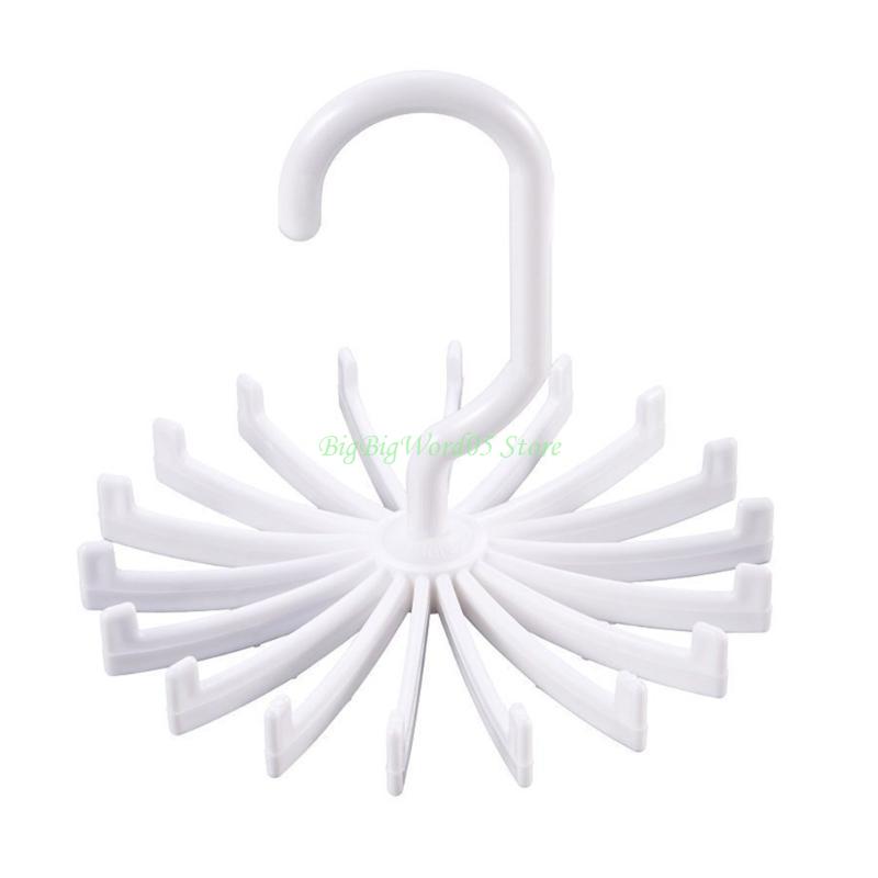 24TE 360 Degree Rotatable Ties Clothing Hanger Rack 18 Claw Scarf Hangers