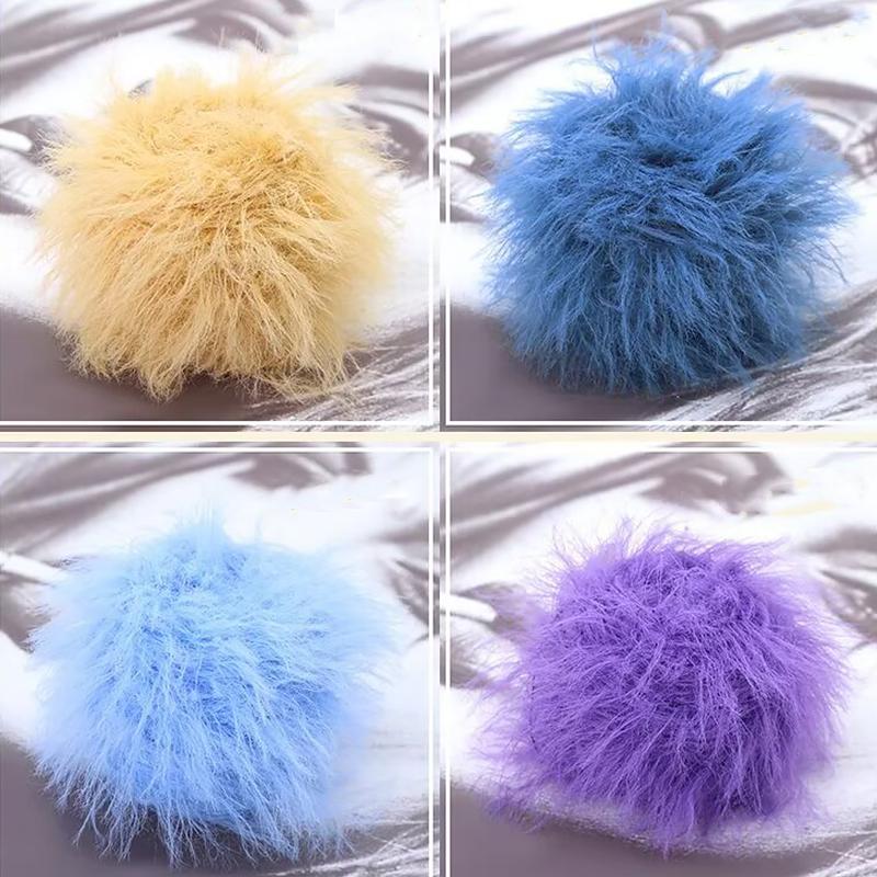 1PC Feather Sweater Nylon DIY Thread Ball Hat Long Thread Scarf Handmade Doll Knitting 200M