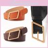 Ladies Slim Leather Belt With Metal Pin Buckle And Minimalist Design For Daily Use