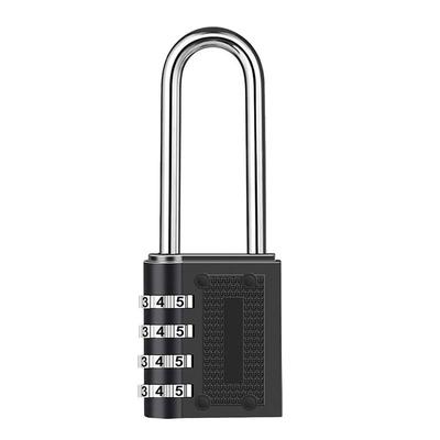 A84E-6 Pack Outdoor Combination Padlock Long Shackle Lock 6.5Cm Shackle Waterproof 4 Digit Resettable Combination Lock