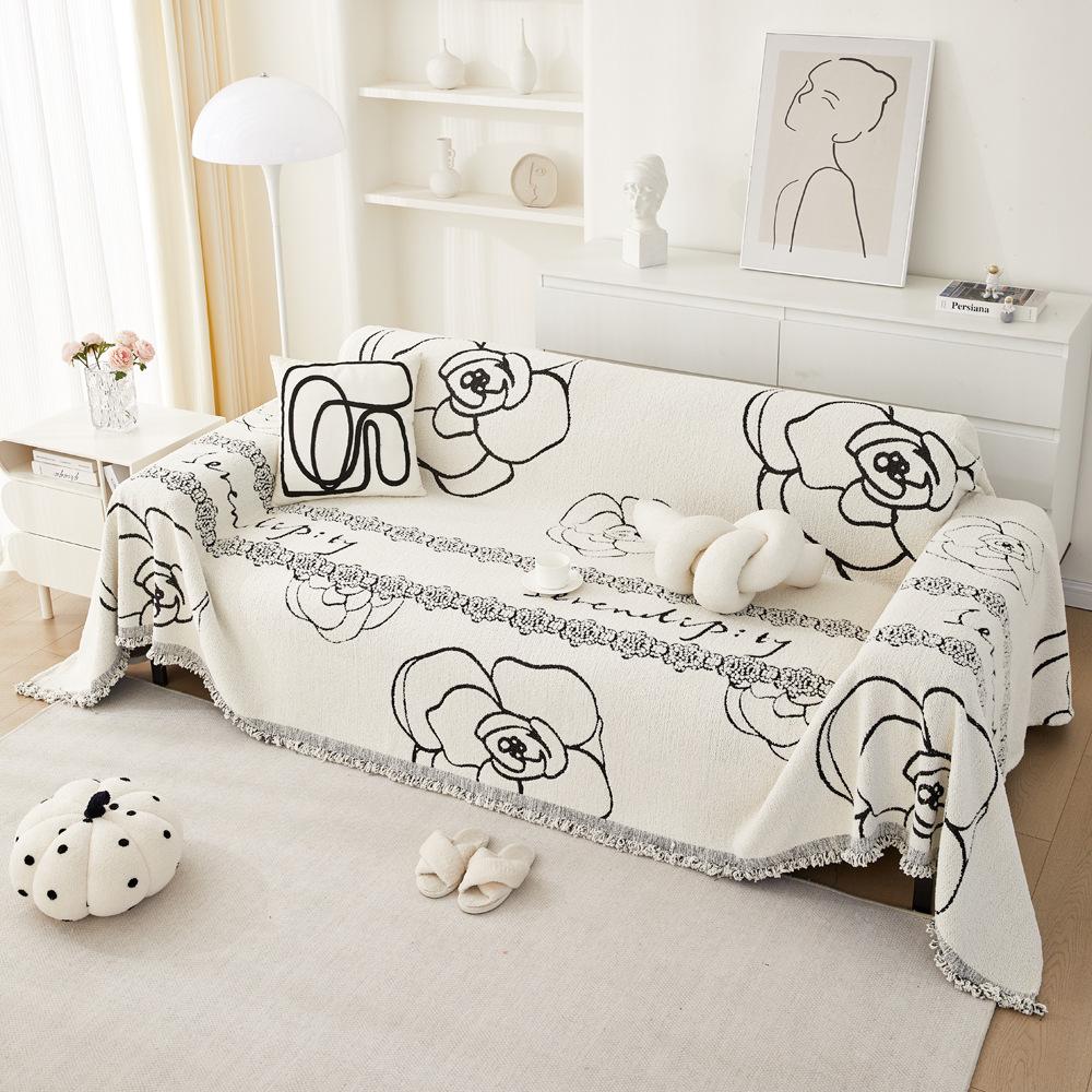 Sofa Cushion Four Seasons Universal Sofa Towel Half Velvet Sofa Cover All-Inclusive Universal Sofa Cover Cloth Blanket