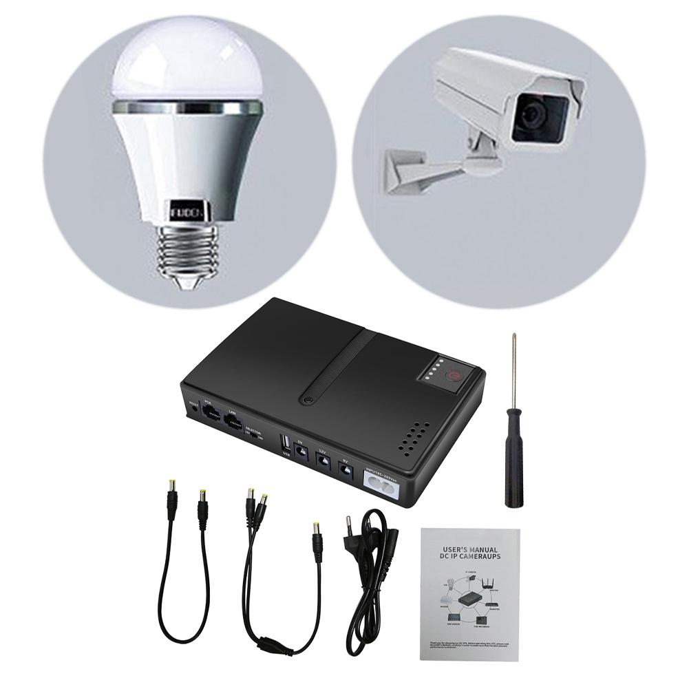 DC1018L 18W Mini Portable UPS Backup Power Adapters 5V 9V 12V Uninterruptible Power Supply Battery Backup for WiFi Router Camera