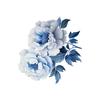 Selbstklebende Wasserdichte Blaue Blumen Toilettenaufkleber Minimalistisch für Badezimmer Toilettensitz Dekor