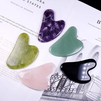 1PC Rose Quartz Gua Sha Stone – Facial and Body Massage Tool for Use On Face, Neck, Back, and Body