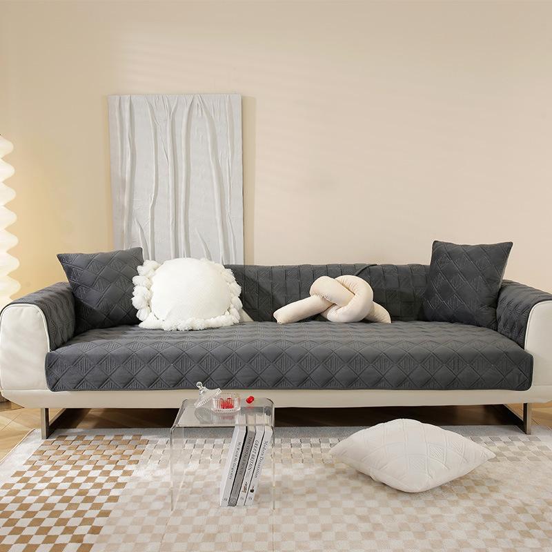

Скандинавское однотонное диванное полотенце Универсальное плюшевое Нескользящее Утолщенное Чехол для дивана в гостиную Теплая диванная подушка Подлокотник Спинка Полотенце Декор 70x70cm