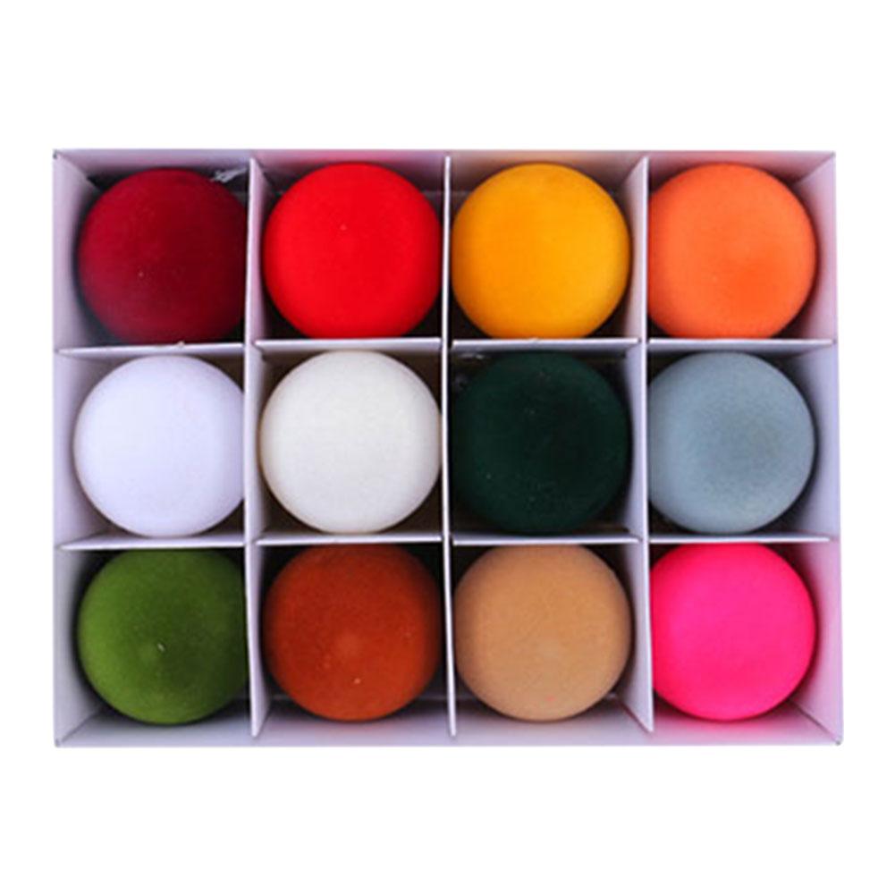 12Pcs 2.4 Inch Christmas Balls Decorative Balls Velvet Xmas Hanging Tree Pendants Christmas Tree Decoration Ornaments Xmas Decor