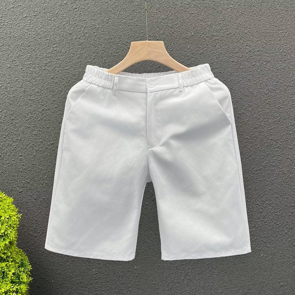Washed Cotton High-Quality Men's Trendy Summer Shorts - New White Japanese Style