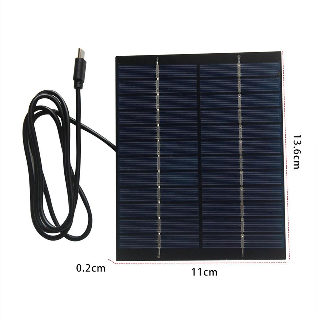 2W Portable Solar Panel 4V5V/6V/12V Outdoor Hiking And Camping Waterproof Portable Charger Mobile Phone Charging Bank Charging 4