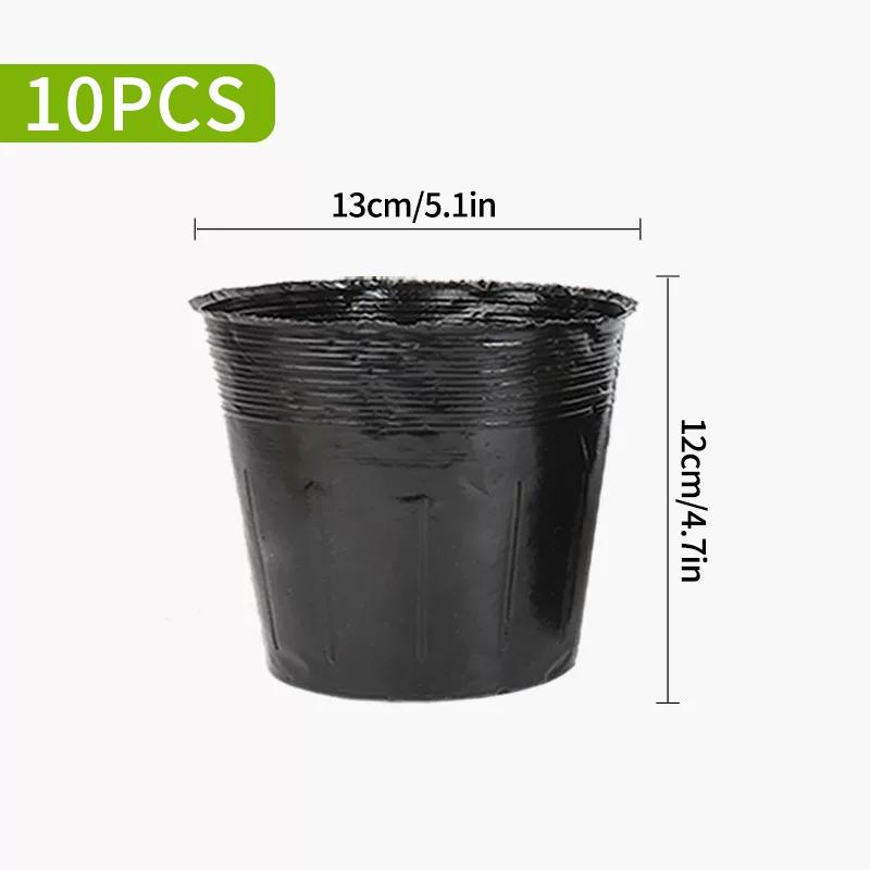 100/50Pcs Plants Nursery Pots Plastic Seeds Starter Pots W/ Holes Garden Plant Pot For Succulents Seedling Cutting Transplanting