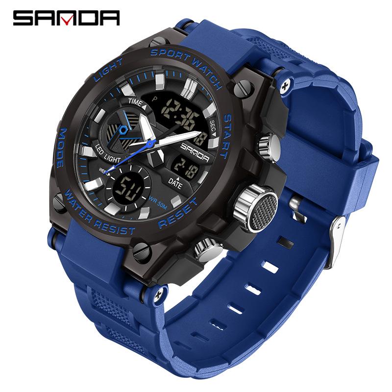 Sanda Waterproof Multifunction Student Sports Watch with Outdoor Features and Douyin Live Hot Design